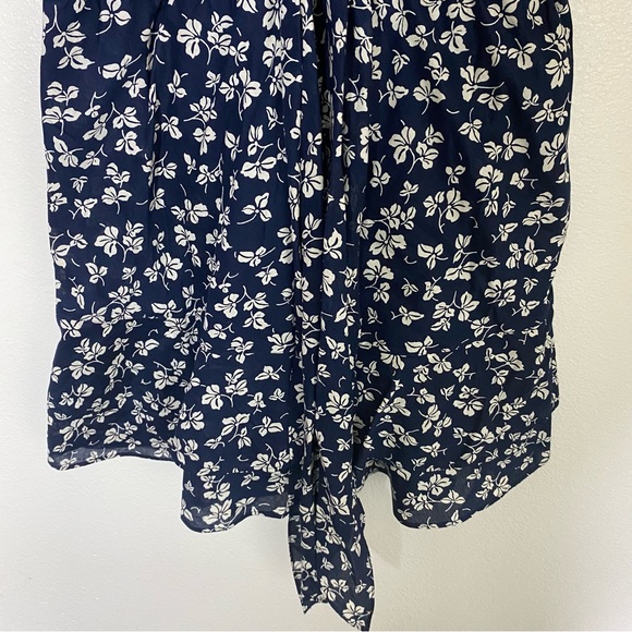 Lauren Ralph Lauren Floral Dress Womens Size 8 Puff Sleeves Blue Mini Bow Polo - Picture 5 of 13